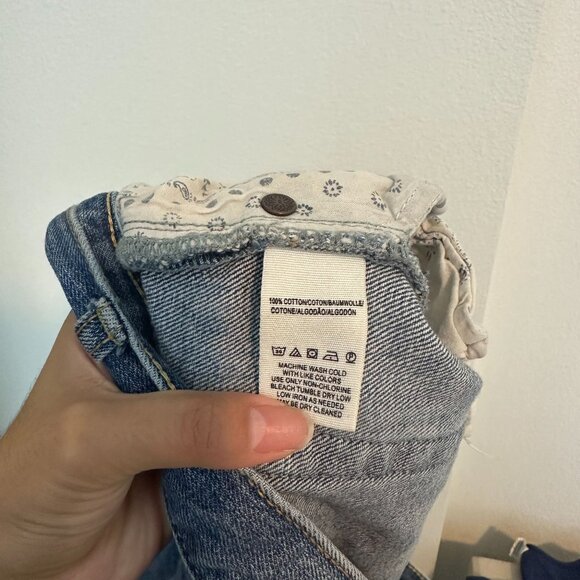 Free People Sofia Short 31 Denim Boho Western Fray Hem Summer Casual Everyday - Picture 8 of 9